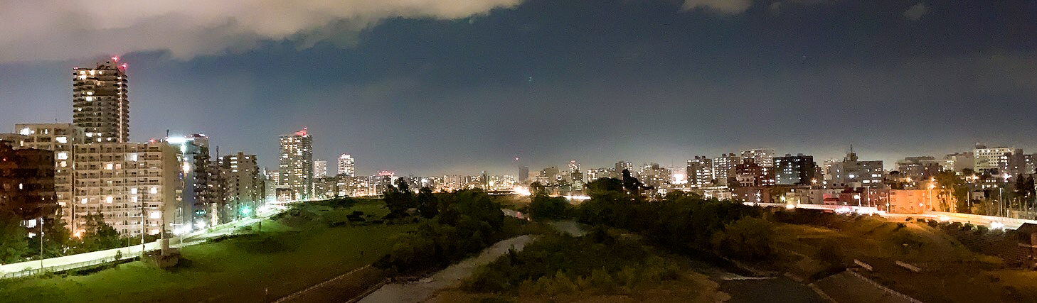 豊平川からの夜景